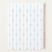 青い弓とストライプ プランナー手帳 (裏面)