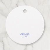 青い弓の赤ちゃんポップ・アートのシャワー！ フェイバータグ (裏面)