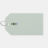 青い弓を持つチノワセリーのトピアリー ギフトタグ (裏面横)