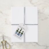 青い弓を持つチノワセリーのトピアリー ギフトタグ (より糸付き)