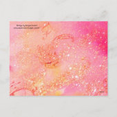 青い弓を持つ鶏、雪、復活卵 シーズンポストカード (裏面)