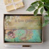 青い弓を持つ鶏、雪、復活卵 薄葉紙 (ギフト)