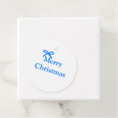 青い弓メリークリスマス家族のギフトシンプルモダー フェイバータグ (インサイチュ)