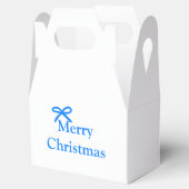 青い弓メリークリスマス家族のギフトシンプルモダー フェイバーボックス (オープン)