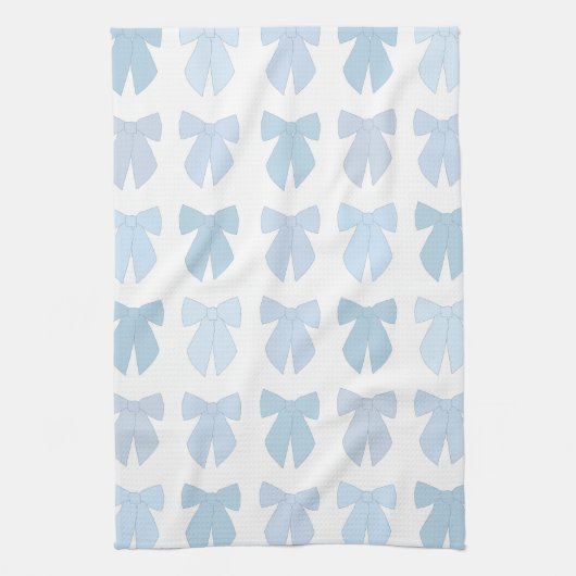 青い弓 キッチンタオル (縦)