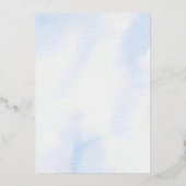 青い弓 | バプテスマ 箔招待状 (裏面)