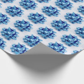 青い弓 ラッピングペーパー (角)