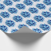 青い弓 ラッピングペーパー (角)
