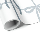 青い弓 |名門私立校風の | |クリスマスまたはハヌカー ラッピングペーパー (ロールコーナー)