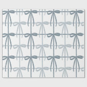 青い弓 |名門私立校風の | |クリスマスまたはハヌカー ラッピングペーパー (フラット)