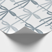 青い弓 |名門私立校風の | |クリスマスまたはハヌカー ラッピングペーパー (角)