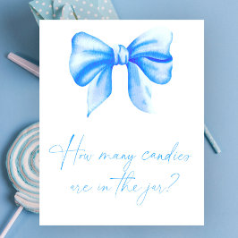 青い弓 – 瓶に入っているキャンディの数を推測 ポスター