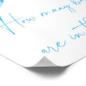 青い弓 – 瓶の数を推測 ポスター (角)