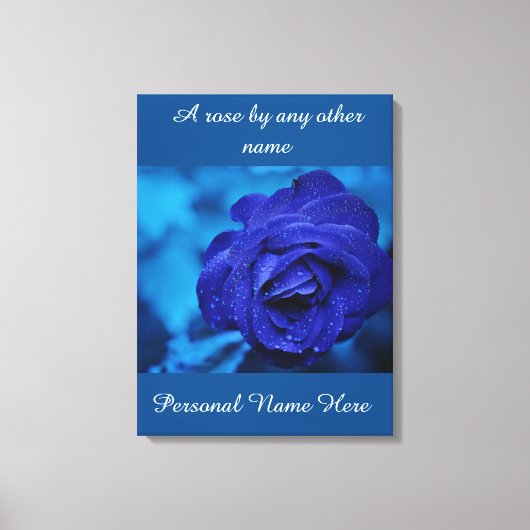 青い引き伸ばしキャンバス印刷 キャンバスプリント (正面)