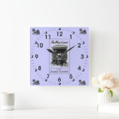 青い彗星の列車のヴィンテージの柱時計 スクエア壁時計 (ホーム)