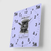 青い彗星の列車のヴィンテージの柱時計 スクエア壁時計 (傾斜)