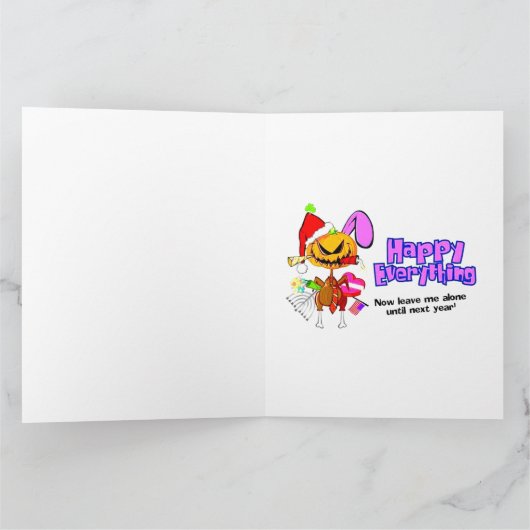 青い彗星の列車の大きい挨拶状 カード (内部)