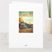 青い彗星の列車の大きい挨拶状 カード (裏面)