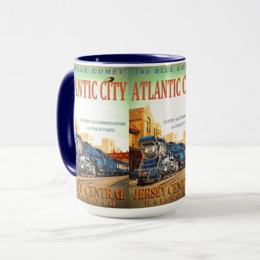 青い彗星の旅客列車 マグカップ (正面左)