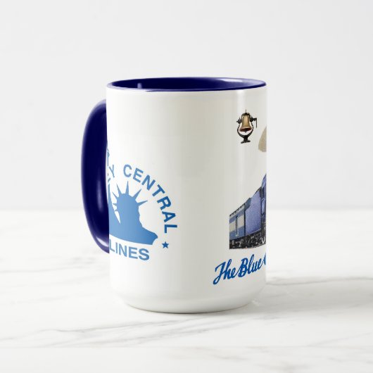 青い彗星の蒸気機関車 マグカップ (正面左)