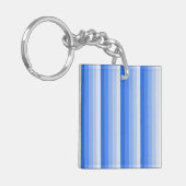青い影のストライプ キーホルダー (正面左)
