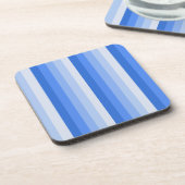 青い影のストライプ コースター (左側)