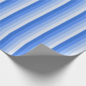 青い影のストライプ ラッピングペーパー (角)