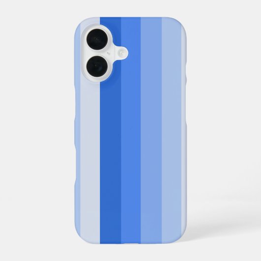 青い影のストライプ iPhone 16ケース (裏面)