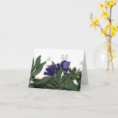 青い影の妖精たちのダンス カード (黄色い花)