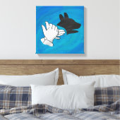 青い影の犬 キャンバスプリント (インサイチュ (寝室))