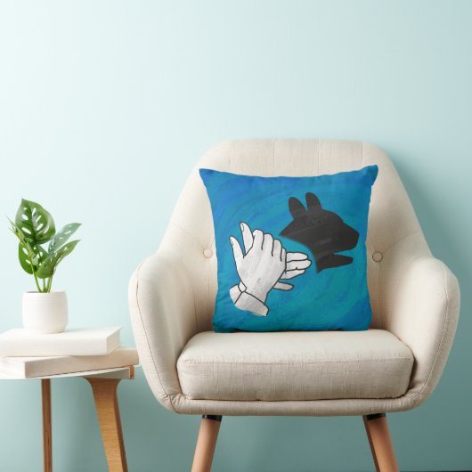 青い影の犬 クッション (椅子)