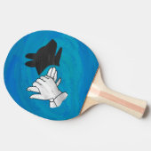 青い影の犬 卓球ラケット (横)