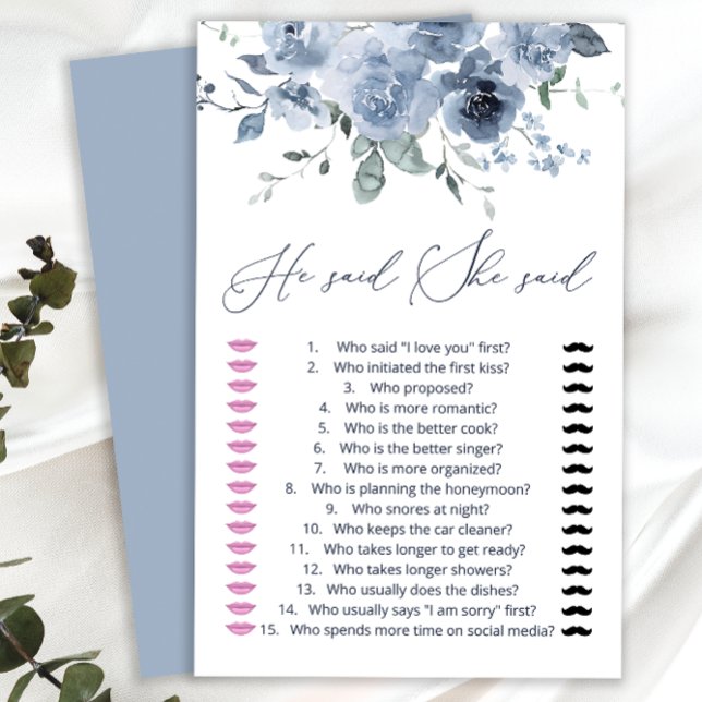 青い彼は彼女は誰がゲームを言ったと推測すると言った (クリエイターアップロード済み)