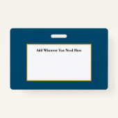 青い従業員IDバッジ バッジ (裏面)