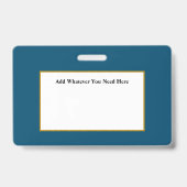 青い従業員IDバッジ バッジ (裏面)