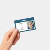 青い従業員IDバッジ バッジ (Handheld)