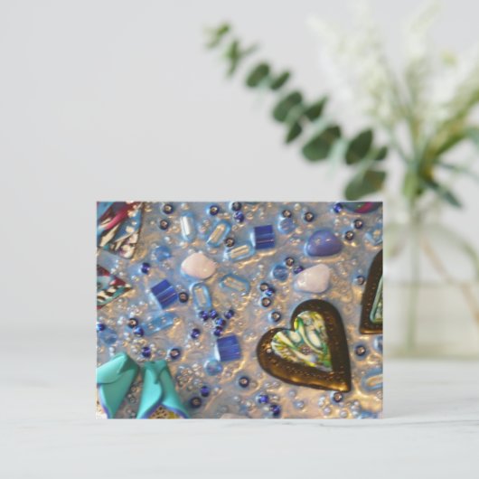 青い得はがき ポストカード (スタンド正面)