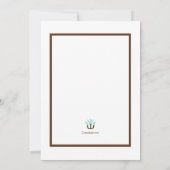 青い心理学卒業証書の招待状 招待状 (裏面)