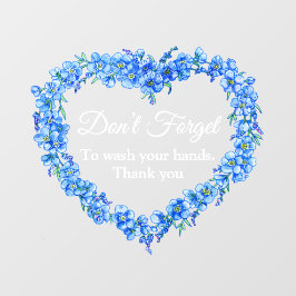 青い忘れハートは手を洗わない ウィンドウサイン