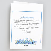 青い忘れフローラの花の葬儀を折った プログラム