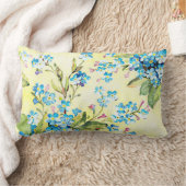 青い忘れ私は花の水色ではない ランバークッション (ブランケット)