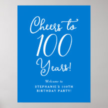 青い応援から100年への誕生日へようこそ