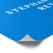 青い応援65年の退職パーティーへようこそ ポスター (角)