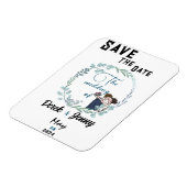 青い恋人たちのウェディング マグネット (左側)