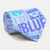 青い恋人のタイポグラフィの首のタイ ネクタイ (ロール)