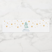 青い恐竜のキラキラ星の男の赤ちゃんシャワー ペットボトルラベル (シングルラベル)