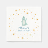 青い恐竜のトゥインクルスターベビーシャワーボーイパーティー スタンダードカクテルナプキン (正面)