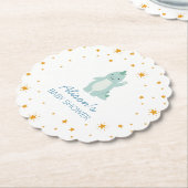 青い恐竜のトゥインクルスターベビーシャワーボーイパーティー ペーパーコースター (アングル)