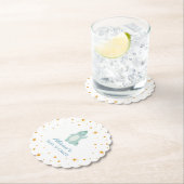 青い恐竜のトゥインクルスターベビーシャワーボーイパーティー ペーパーコースター (インサイチュ)