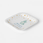 青い恐竜のトゥインクルスターベビーシャワーボーイパーティー ペーパープレート (傾斜あり)